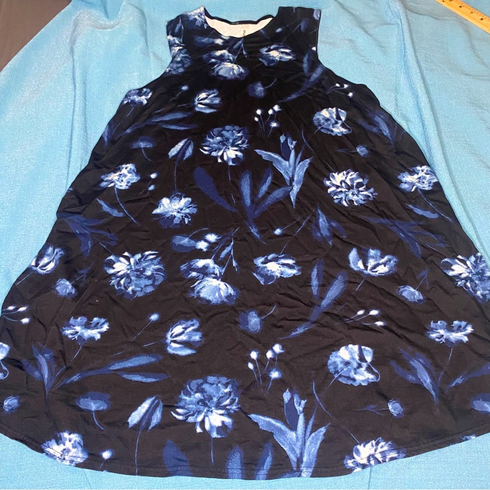 RVCA dress sleeveless women’s  size small floral blue and black
